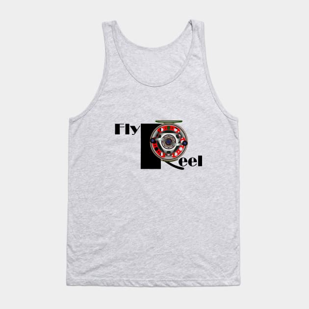 Cool Fly Reel Fishing Design all Fishermen and Fisherwomen will Love Tank Top by LGull2018